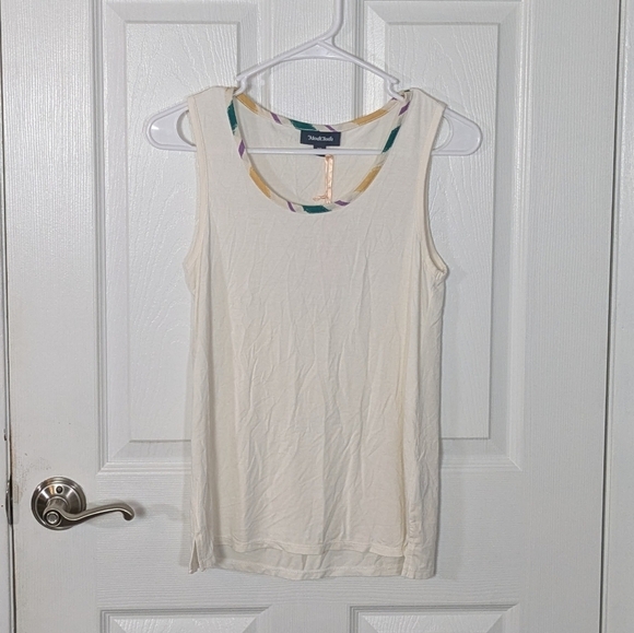 NWT ModCloth Contrast In Action Cream Knit Feminine Summer‎ Tank Top Size XS - Picture 3 of 9